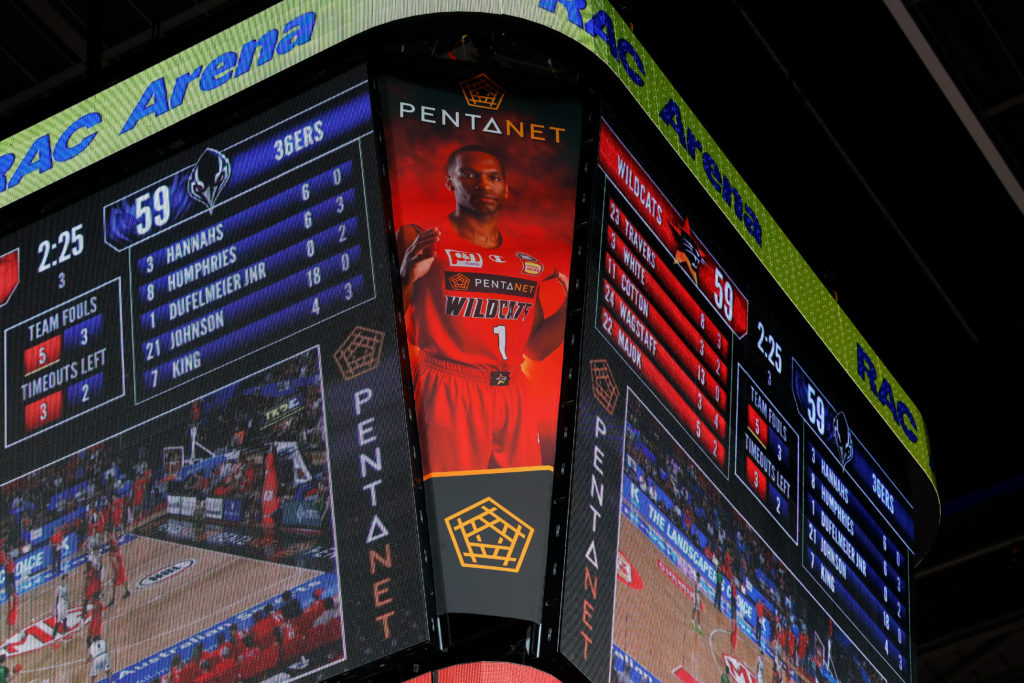 Corner scoreboard branding branding opportunity