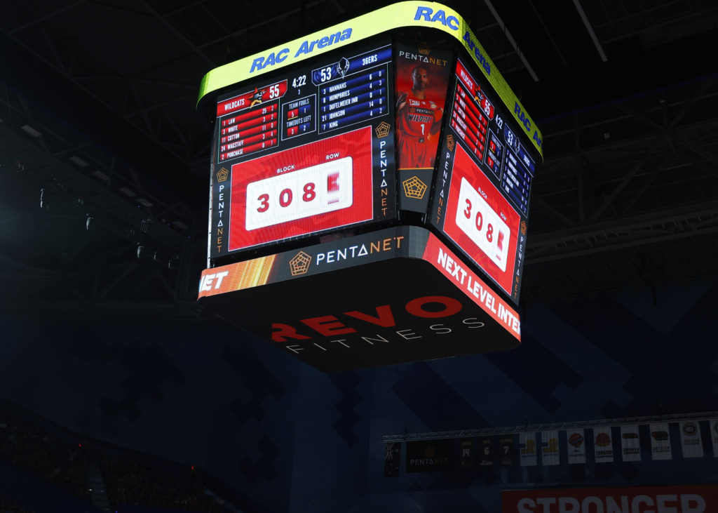 Corner scoreboard branding branding opportunity